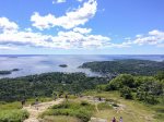 The view from Mount Battie in the Camden Hills State Park overlooking Camden and Penobscot Bay - Hike it or Drive up